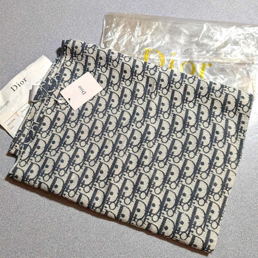 NWT DIOR 78" x 12" Bleu Marine Scarf - Picture 3 of 6